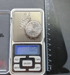 Large Vintage SILVER SUNBURST LOCKET - Sunning with 20" Chain - 10.2g