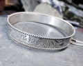 Vintage Sterling SILVER BANGLE Bracelet - c 1979 - 24.5g