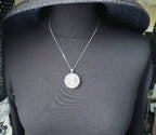 Large Vintage SILVER SUNBURST LOCKET - Sunning with 20" Chain - 10.2g
