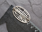 Sterling SILVER Oval Celtic ROSE Brooch - Carrick Jewellery 5.3g