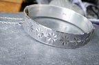 Vintage Georg Jensen SILVER Star BANGLE Bracelet c 1976 - 29.5g