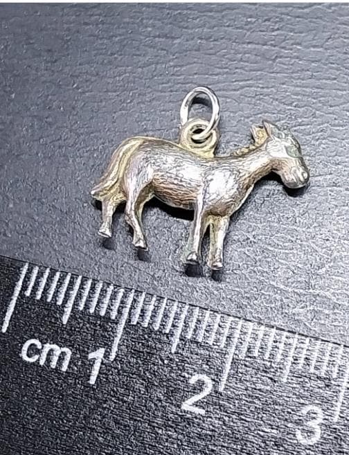 Vtg Silver Goat Charm for Bracelet or Pendant - 0.6g
