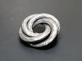 Victorian SNAKE BROOCH - Heavy Sterling Silver Serpent - 20.6g