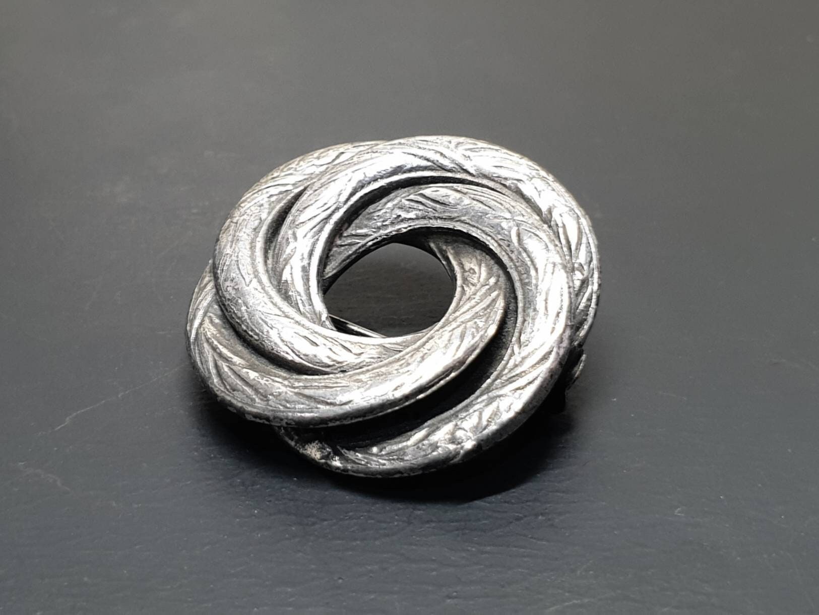 Victorian SNAKE BROOCH - Heavy Sterling Silver Serpent - 20.6g