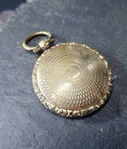 Antique Rolled GOLD MOURNING LOCKET Fob - Braided Hair, Memento Mori - 12.7g
