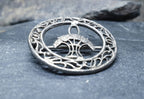 VICTORIAN Solid Silver BROOCH - Basket of Flowers - 2.6g