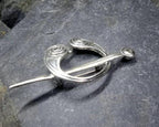 CELTIC PENANNULAR Brooch, - Viking Sterling Silver -  Shawl pin - 5.5g