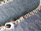 Vintage STERLING SILVER Bracelet Double Box Link 19cm - 19.4g