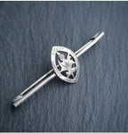 Vintage SILVER Bar Brooch Sweetheart with Thistle - Thomas Fattorini - 2.5g