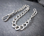 Vintage /Antique Sterling Silver Link Bracelet with Dog Clip - 21cm - 16g