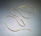 9ct GOLD Snake Style CHAIN Necklace - 18" Long - Hallmarked - 2.7g
