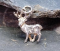 Sterling SILVER STAG DEER Charm Pendant - circa 1958 - 3.1g