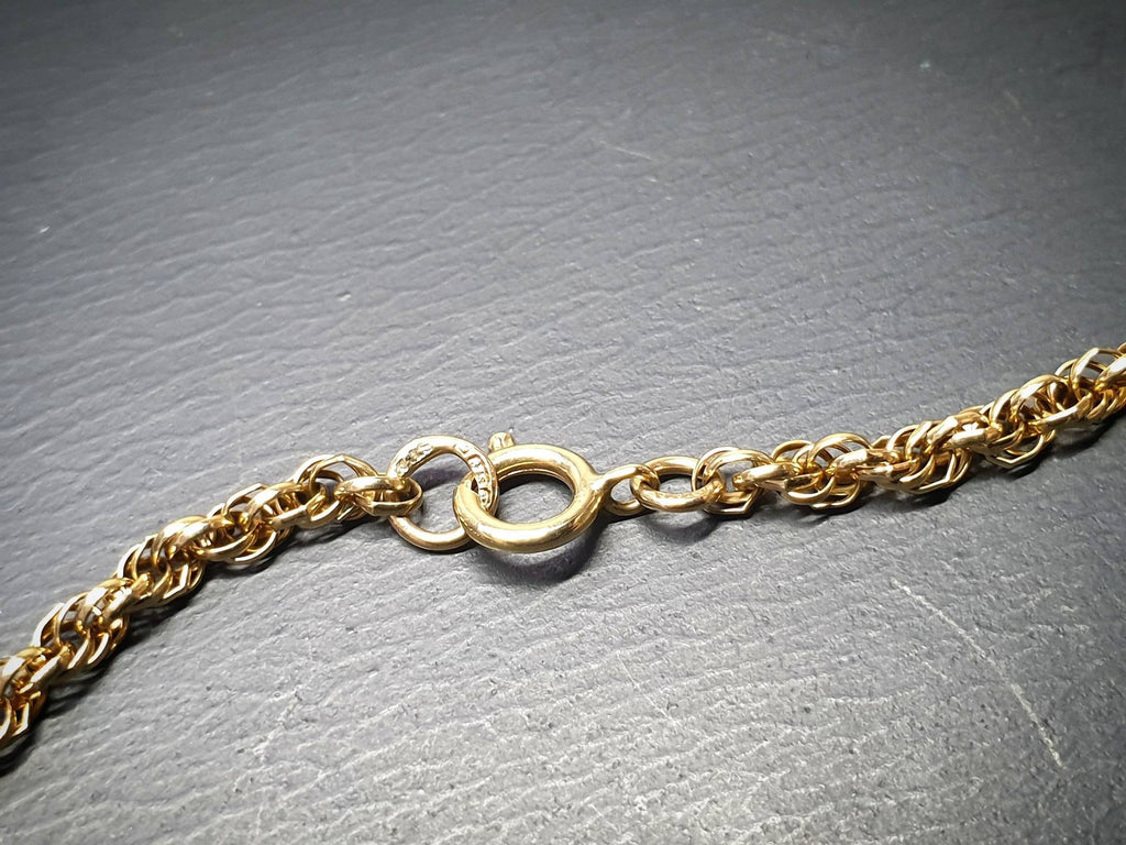 9ct GOLD CHAIN, Twisted Rope - Prince of Wales Necklace 18" - Hallmarked - 6.6g