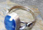 Vintage SILVER RING with Blue Lapis Lazuli Gemstone Size N (us 7) - 2.5g