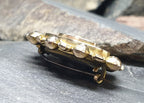 Antique 9ct GOLD Locket BROOCH - Seed Pearls and Coral - 5.8g