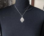 Vintage Sterling Silver Pendant Necklace Autumn Leaf on 18" Chain - 3g