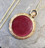 Antique 9ct Gold Photo Locket Pendant - Chester 1904 on 18" Chain - 5.7g
