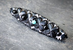 Victorian Black BROOCH - with turquoise - 2.8g