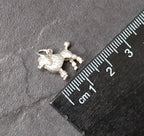 Silver Poodle Dog Charm - Vintage Bracelet Charm - 2.5g