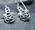 Kit Heath Sterling Silver Dangle Earrings - Rose Drop - 3.2g