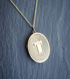 Vintage 9ct Gold Art Deco LOCKET - Chester Hallmark 1955 with 18" Chain - 4.7g