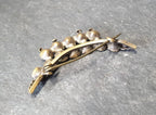 Antique Edwardian Crescent Moon BROOCH - Paste Stones - 2.7g