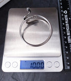 VintageSterling Silver SNAKE Bangle Bracelet - Serpent Design - 10g