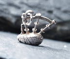 Vintage SILVER SCOTTISH BAGPIPES Charm - for Bracelet - 2.1g