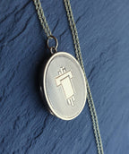 Vintage 9ct Gold Art Deco LOCKET - Chester Hallmark 1955 with 18" Chain - 4.7g