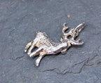 Sterling SILVER STAG DEER Charm Pendant - circa 1958 - 3.1g