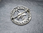 VICTORIAN Solid Silver BROOCH - Basket of Flowers - 2.6g