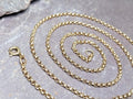 Vintage 9ct GOLD BELCHER Chain Necklace, 23" Long  Hallmarked - 6.8g