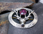 Vintage STAG Brooch - Sterling Silver c 1948 - 10.9g