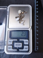 Sterling Silver Daisy Flower  Necklace and Matching Earrings Set - 2.3g