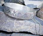 Vintage Georg Jensen SILVER Star BANGLE Bracelet c 1976 - 29.5g