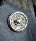 Antique Victorian SILVER ETRUSCAN Bullseye Brooch - 9.1g