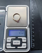 9ct GOLD AMETHYST Ring  - Size uk P (us 7.5) - 2g