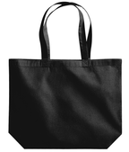 RRavenFalls Organic Cotton Maxi Tote Shopping Bag - Black Large 18 Litres