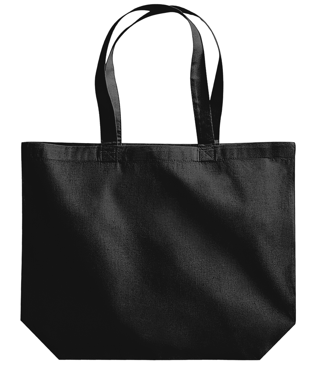 RRavenFalls Organic Cotton Maxi Tote Shopping Bag - Black Large 18 Litres