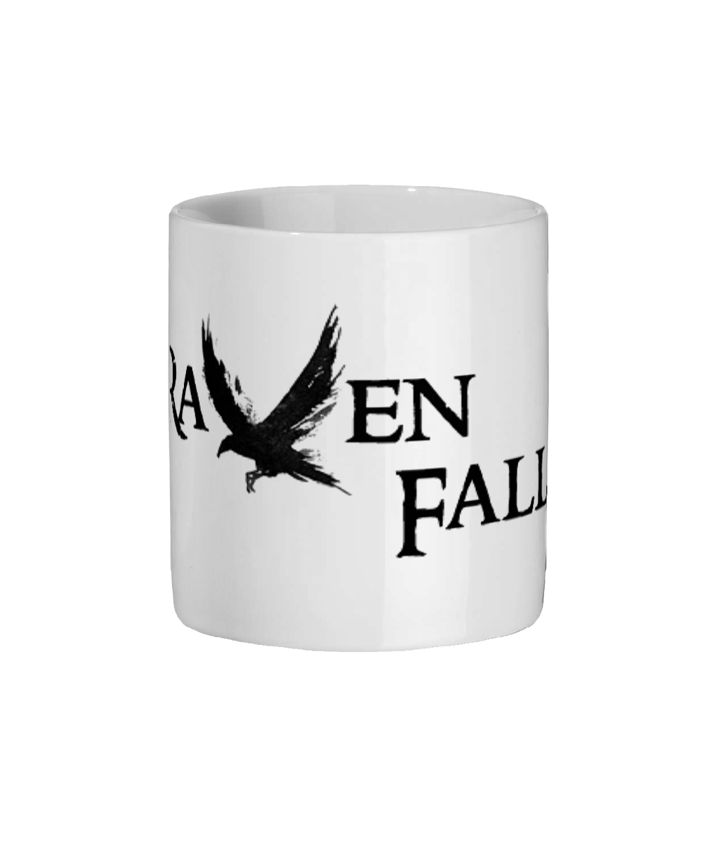 RavenFalls Mug - Coffee Tea Black & white 11oz