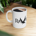 RavenFalls Mug - Coffee Tea Black & white 11oz