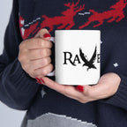 RavenFalls Mug - Coffee Tea Black & white 11oz