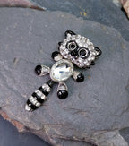 BUTLER & WILSON Moving Racoon Brooch - Articulated -  12.8g