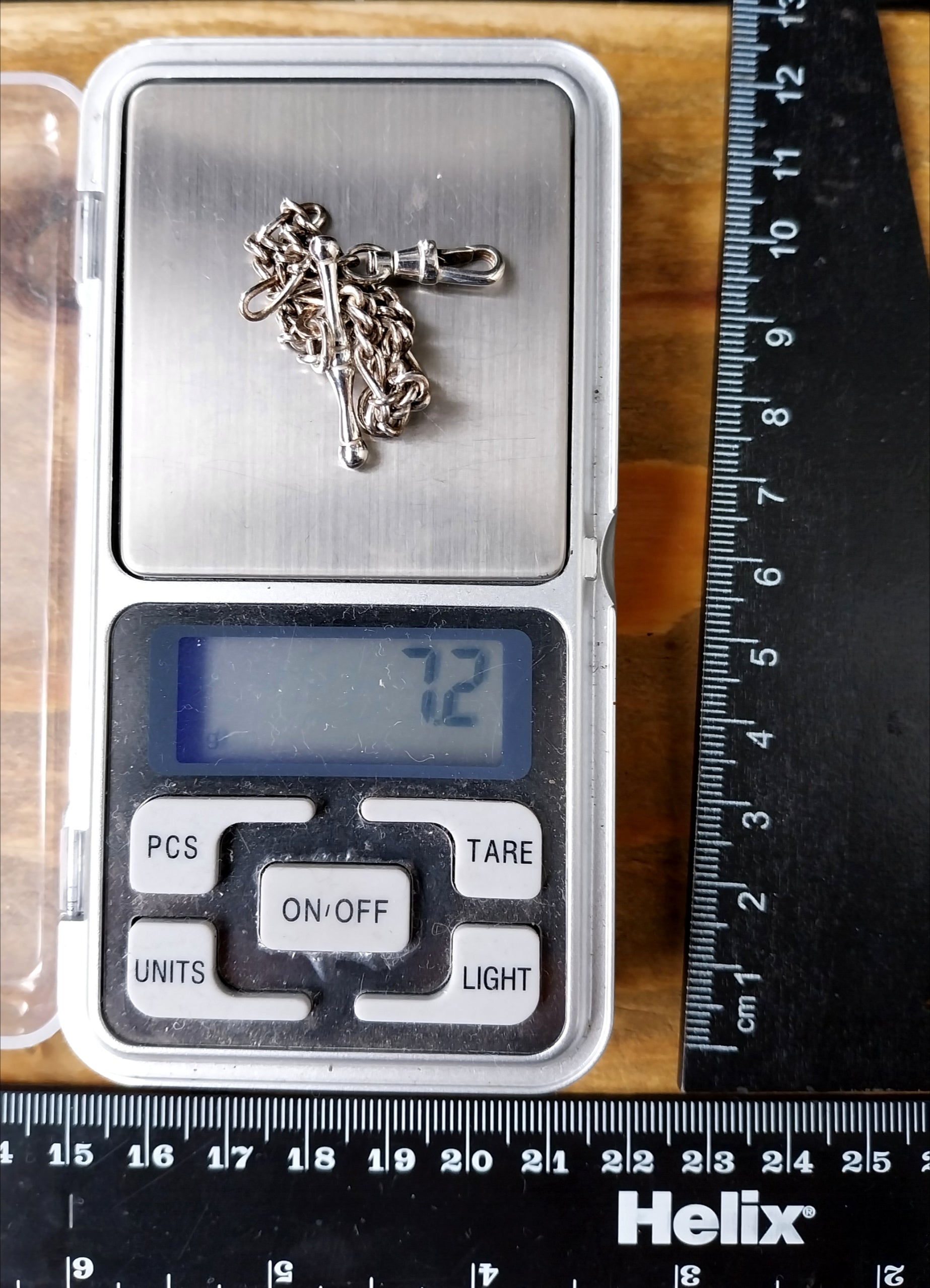 Vintage Sterling Silver T Bar Bracelet - 18cm - 7.2g