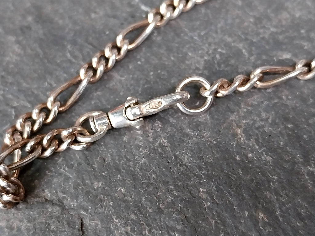 Vintage Sterling Silver T Bar Bracelet - 18cm - 7.2g