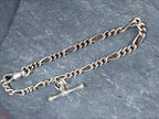 Vintage Sterling Silver T Bar Bracelet - 18cm - 7.2g