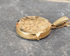 GEORG JENSEN 9ct Gold  Three Flower Locket - with 18" Gold Chain - 3.3g