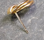 Vintage 9ct Gold Triple Hoop EARRINGS - butterfly backs - 1.6g