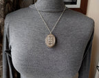 Victorian Sterling Silver Monogram LOCKET - c1876 Blanckensee & Levetus with 20" Chain - 16.4g