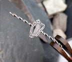 Irish Silver HARP BROOCH with Marcasite Stones Art Deco - 3g